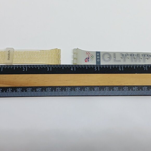 VINTAGE 1996 Swatch Standard "GBR Olympic Team" Band -Fits 34mm / 37mm Watch - Picture 7 of 7